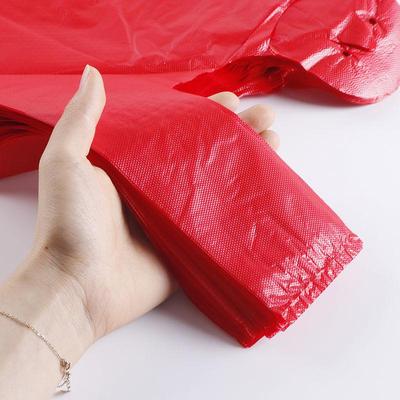 红色垃圾袋家用手提式加厚打包袋中大一次性购物方便袋塑料袋