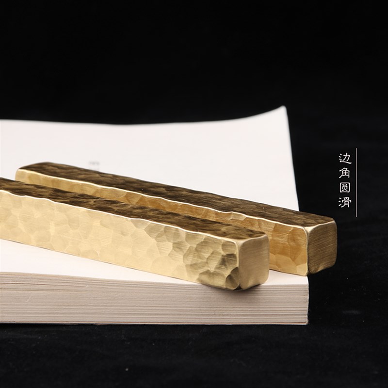 黄铜镇纸锤目纹手工定制镇纸手作摆件中国风创意镇纸金属小摆件