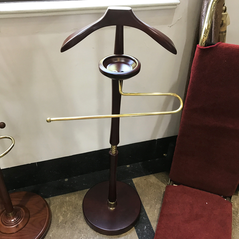 酒店加厚实木豪华套房衣架宾馆落地式衣帽架子家用立式西服挂衣架