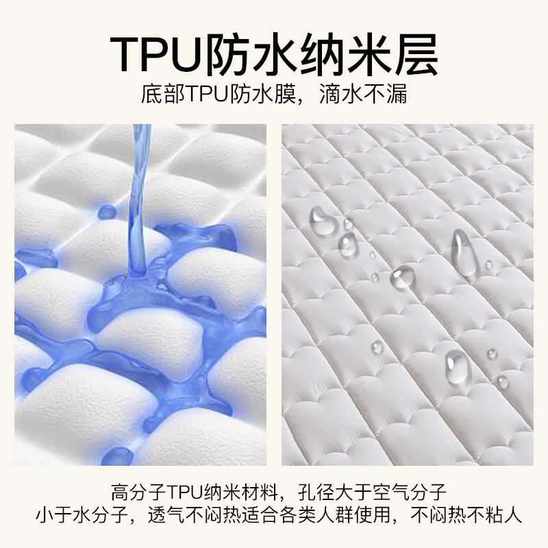 防水隔尿床垫软垫家用夹棉床单薄款防滑垫褥子单双人席梦思保护罩