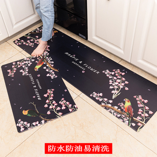 耐脏 厨房地垫防滑防油家用厨房地毯防水垫可擦免洗pvc中式