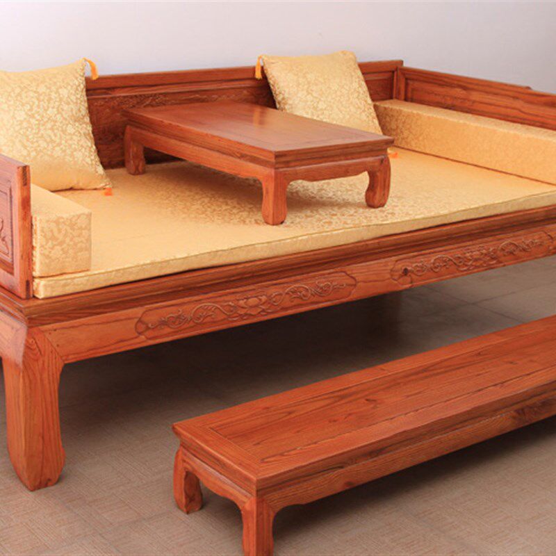 仿古罗汉床垫榻榻米床垫沙发垫五件套靠枕抱枕扶手枕中式海绵椅垫