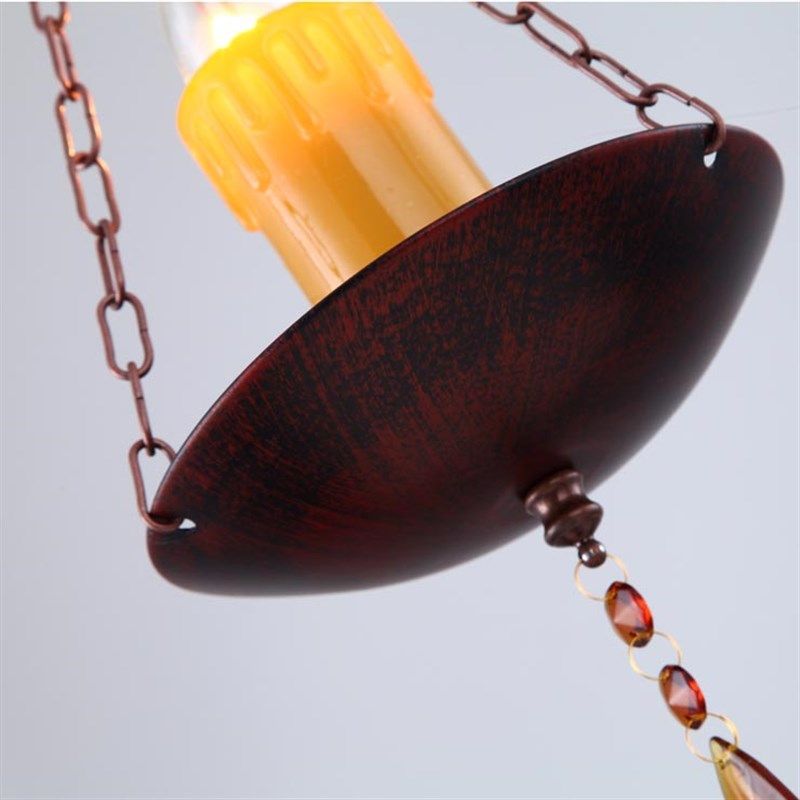 欧式复古铁艺单头美式乡村吊灯仿古阳台灯过道灯个性创意酒吧灯具