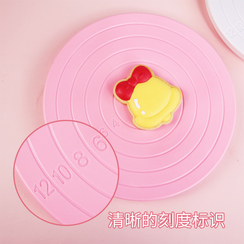 翻糖糖霜饼干迷你小转台小转盘糖花上色绘画描边烘焙蛋糕裱花转台