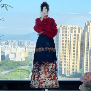 阑珊小记【鸾凤】汉服女对襟衬衫新中式云肩明制马面裙敬酒服婚