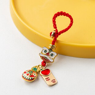 复古编织绳钥匙扣挂件创意个性精致男女士汽车钥匙链圈环书包挂饰