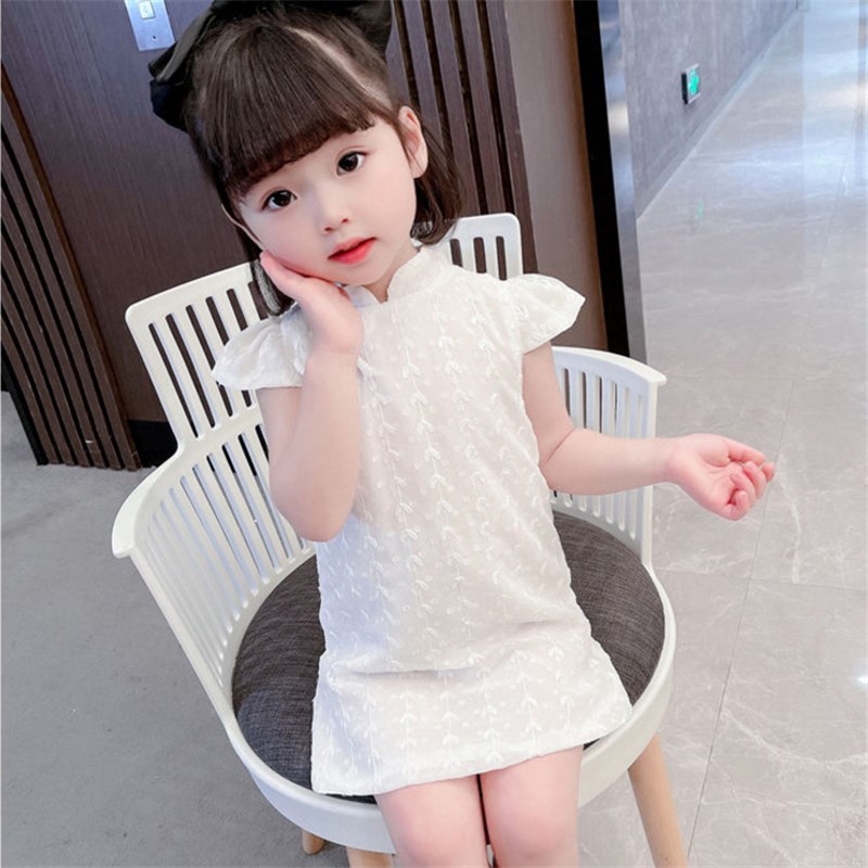 女童连衣裙2023新款夏季汉服夏装中国风洋气公主裙儿童裙子旗袍潮