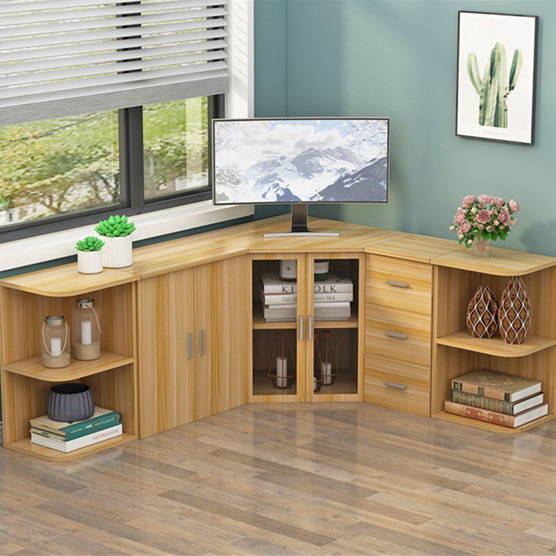 转角电视柜组合角柜卧室简约墙角柜三角形简易矮柜落地柜客厅边柜