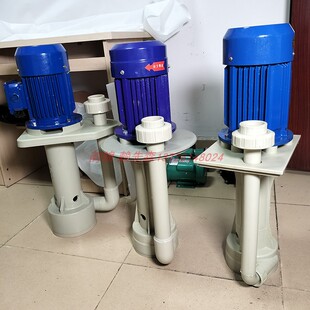 耐腐蚀槽外水泵耐酸电动循环工业污水泵化工槽内喷淋塔液下泵立式