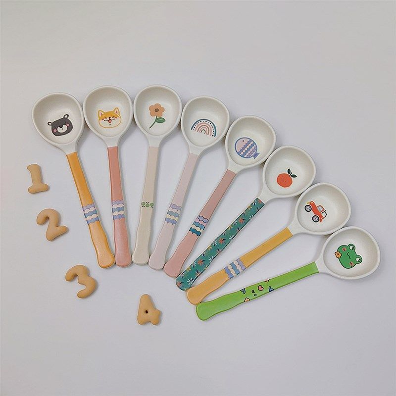 新款可爱卡通竹纤维汤勺长柄喝汤深勺儿童亲子饭厅幼儿园副食品餐,婴童用品,儿童勺,淘宝优惠券,粉丝福利购,淘宝优惠卷