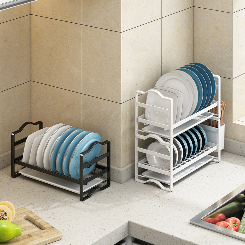 窗台超窄碗盘碗碟收纳架子不锈钢厨房置物架小型放碗筷碗柜沥碗架