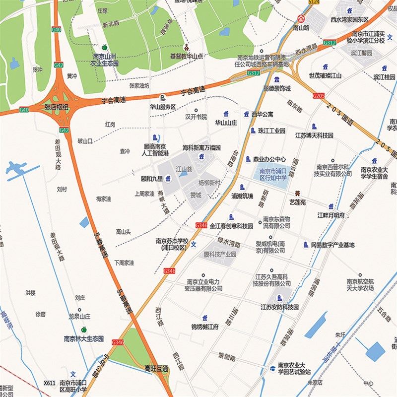 2025新款南京市城区地图办公室挂图高清防水墙壁装饰实物推荐定制
