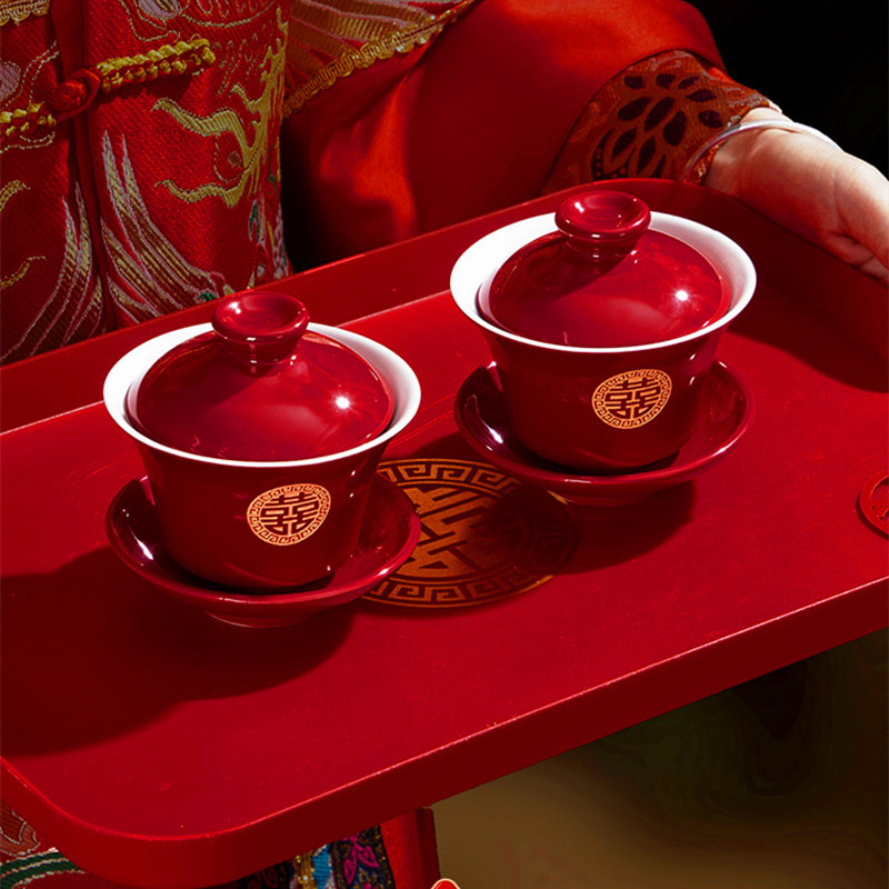 婚礼喜碗敬茶杯结婚筷改口敬酒碗套装女方陪嫁婚庆用品中式碗筷勺,节庆用品/礼品,喜碗/敬茶杯,淘宝优惠券,粉丝福利购,淘宝优惠卷