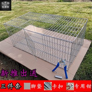 兔籠大號雞籠家用鴿子養殖籠鍍鋅鐵絲籠運輸籠鵪鶉籠寵物兔籠大號