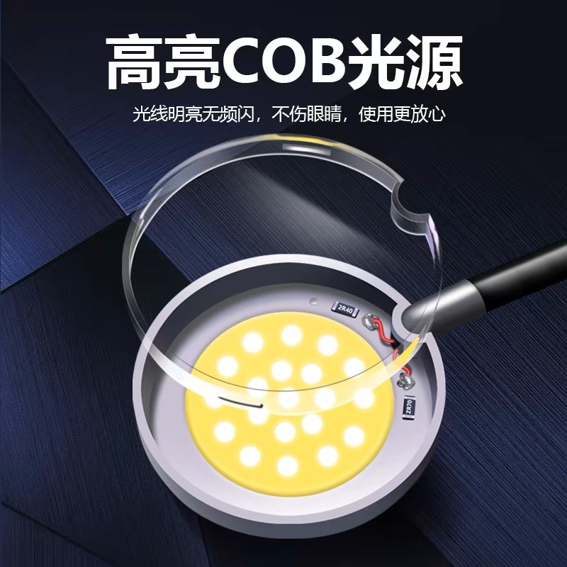小鱼缸迷你夹灯COB全光谱补光照明水草灯节能照明LED灯水族箱夹灯