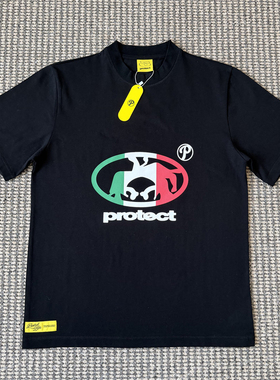 Protect 卡通风短袖男女圆领 Man Printed White Tee 印花宽松T恤