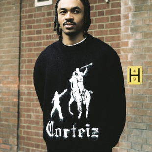 Corteiz长袖毛衣针织欧美恶魔岛UKDRIPDRILL嘻哈说唱休闲保暖秋季