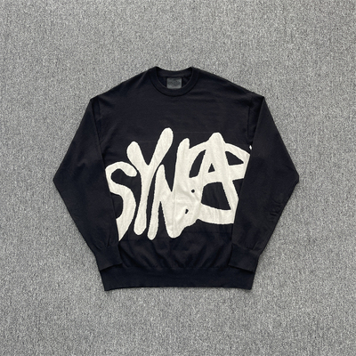 JOGGER-BLACK羊毛混纺提花