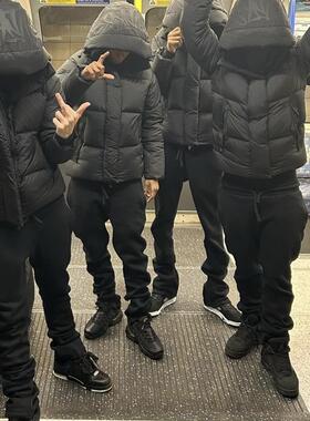 Synaworld 羽绒棉服外套保暖欧美明星 Cench同款黑印黑色嘻哈街头