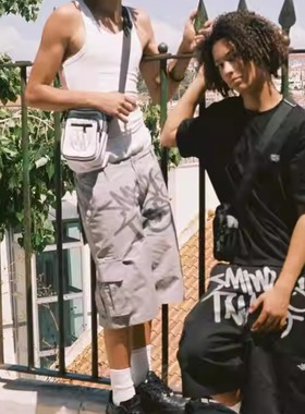 Minus Two 工装短裤直筒欧美明星同款UKDRIPDRILL嘻哈街头休闲