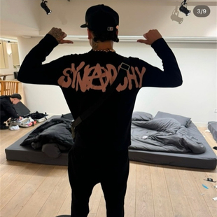 SYNA新款街头男女款字母后背印花短袖秋季休闲运动百搭时尚高品质