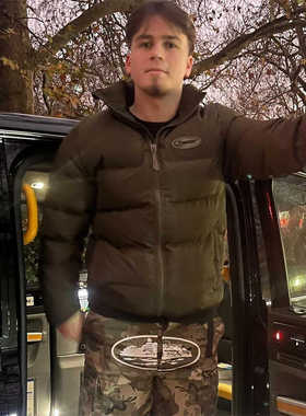 Trapstar  羽绒棉服超光速引擎男士绿色时尚外套英国潮牌 drill