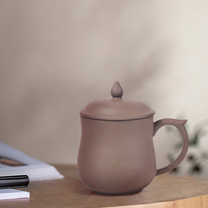 宝爵炻器丰乐杯能量水杯泡茶杯带盖功夫茶杯会议水杯复古中式水杯