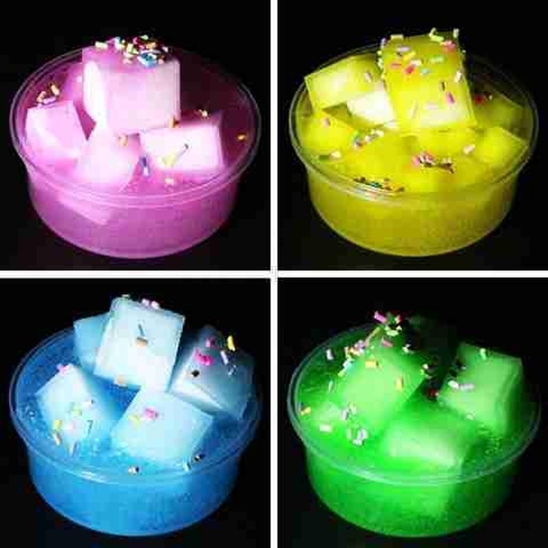 网红起泡胶史莱姆水晶泥太空泥独角兽摇摇乐史莱姆成品假水冰山泥