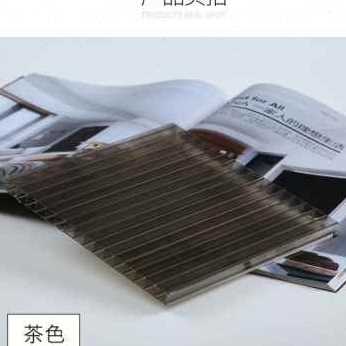 新厂销PC透明瓦雨棚车棚户外t凉亭隔热采F光中空四层蜂窝温品