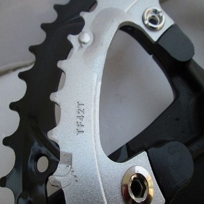 山地公g路自行车52T-42T2片大齿盘链轮盘曲柄公路车齿盘789铝合金