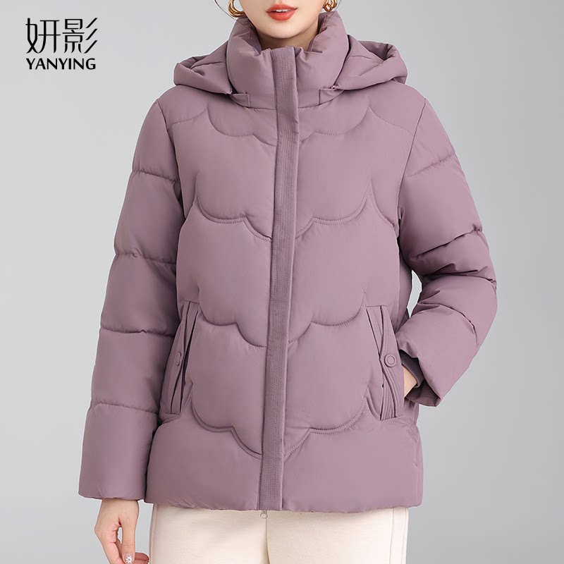 妍影妈妈冬装时尚连帽保暖棉衣