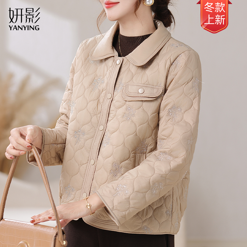 妍影中老年妈妈装棉袄女2025新款