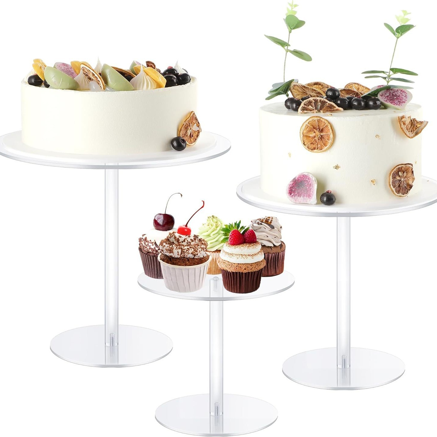 欧式蛋糕摆件亚克力透明甜品圆形水晶陈列架两层网红蛋糕陈列架,节庆用品/礼品,蛋糕/烘焙装饰用品,淘宝优惠券,粉丝福利购,淘宝优惠卷