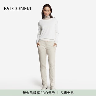 DML600F 针织衫 FALCONERI女士时尚 百搭柔软桑蚕丝混纺宽松圆领长袖