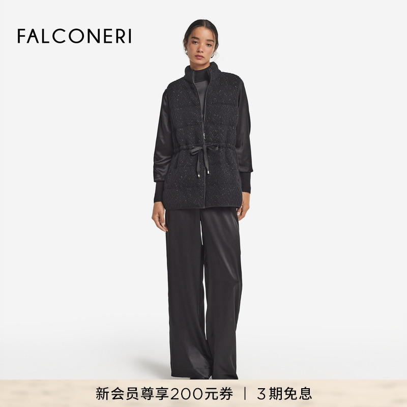 【秋冬新品】FALCONERI25年女士纹理柔软无袖羽绒夹克背心DCC105V
