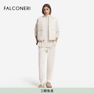 通勤舒适双面保暖立领无袖 羽绒背心DCC105Y 经典 FALCONERI女士时尚