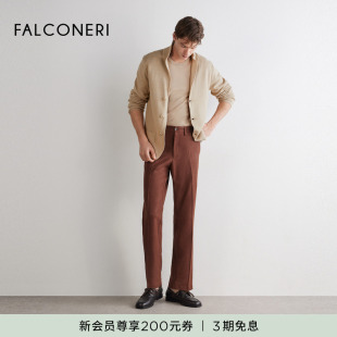 翻领长袖 FALCONERI男士 亚麻混纺宽松夹克外套UCL0235 春夏新品