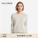 DML228K FALCONERI女士时尚 休闲经典 百搭长袖 v领山羊绒毛衣羊绒衫