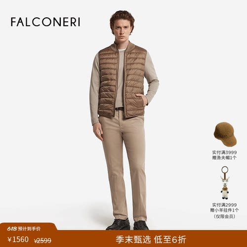 【季末折扣】FALCONERI男日常通勤双面羽绒马甲背心羽绒服UCC105G