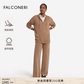 季 末折扣 FALCONERI女士宽松长袖 垂肩兜帽山羊绒针织衫 DMLV228