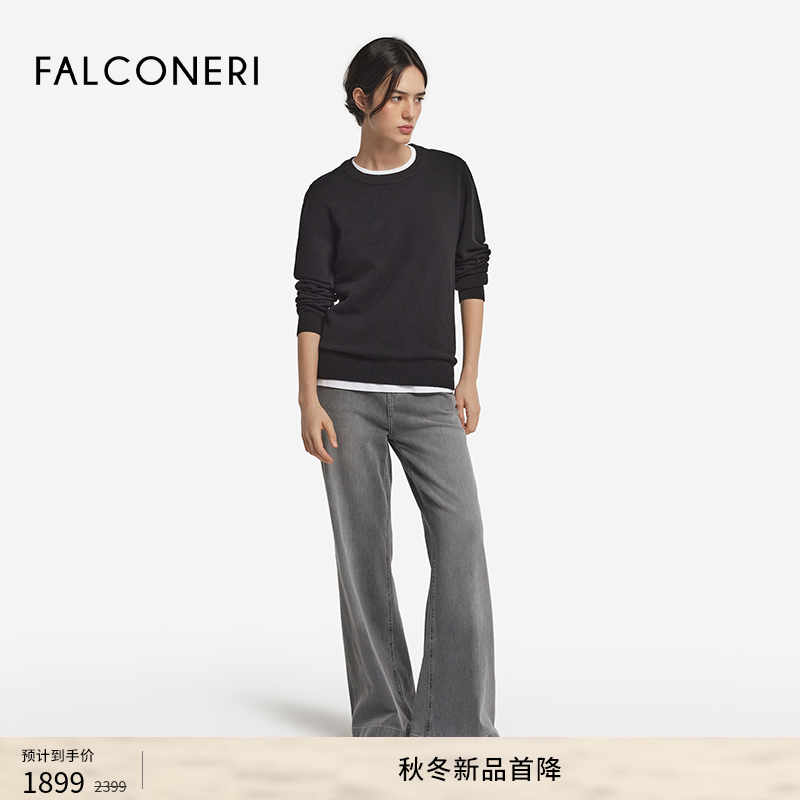 【季末折扣】FALCONERI女士圆领原色新年山羊绒毛衣羊绒衫DML228J,女装/女士精品,羊绒衫,淘宝优惠券,粉丝福利购,淘宝优惠卷