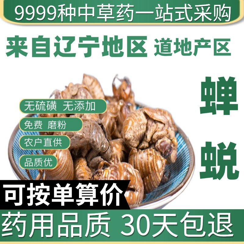 特级蝉蜕50克蝉蜕粉蝉退金蝉衣蝉壳知了皮水洗干净无泥原产地直发