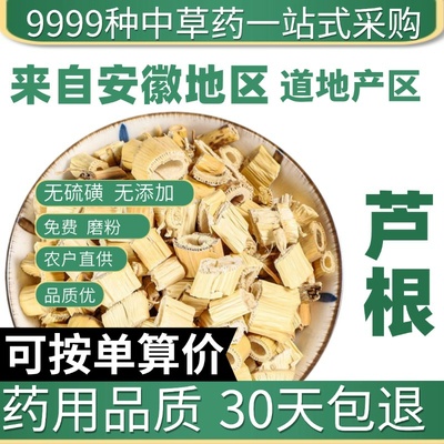 中药材特级新货芦根 新鲜芦根茶 芦根白毛根茶可搭藕节野生50克