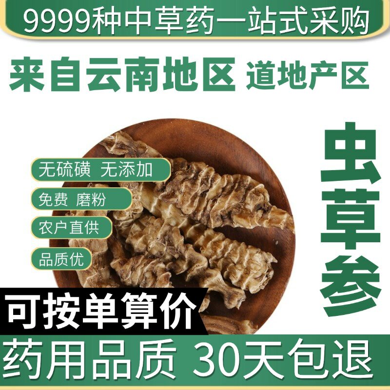 特级虫草参 地参 地虫草 正品新货50克原产地直发农家干货