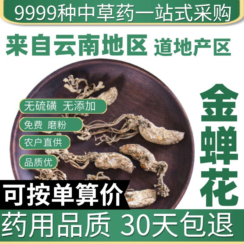 大别山特级金蝉花 竹林蝉花 正品新货虫草知了花 50克原产地直发