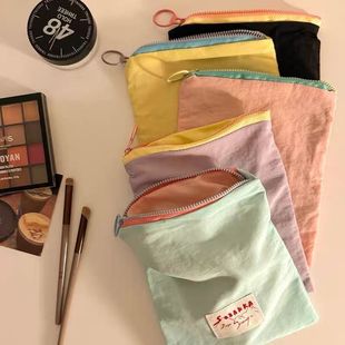 马卡龙收纳外出便携简约小包冰淇淋薄款化妆包零钱口红收纳袋