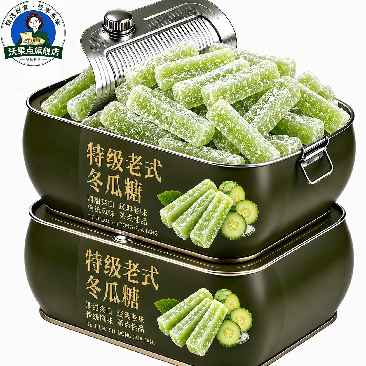 冬瓜糖正宗老式冬瓜条传统办公休闲怀旧零食年货蜜饯水果干旗舰店