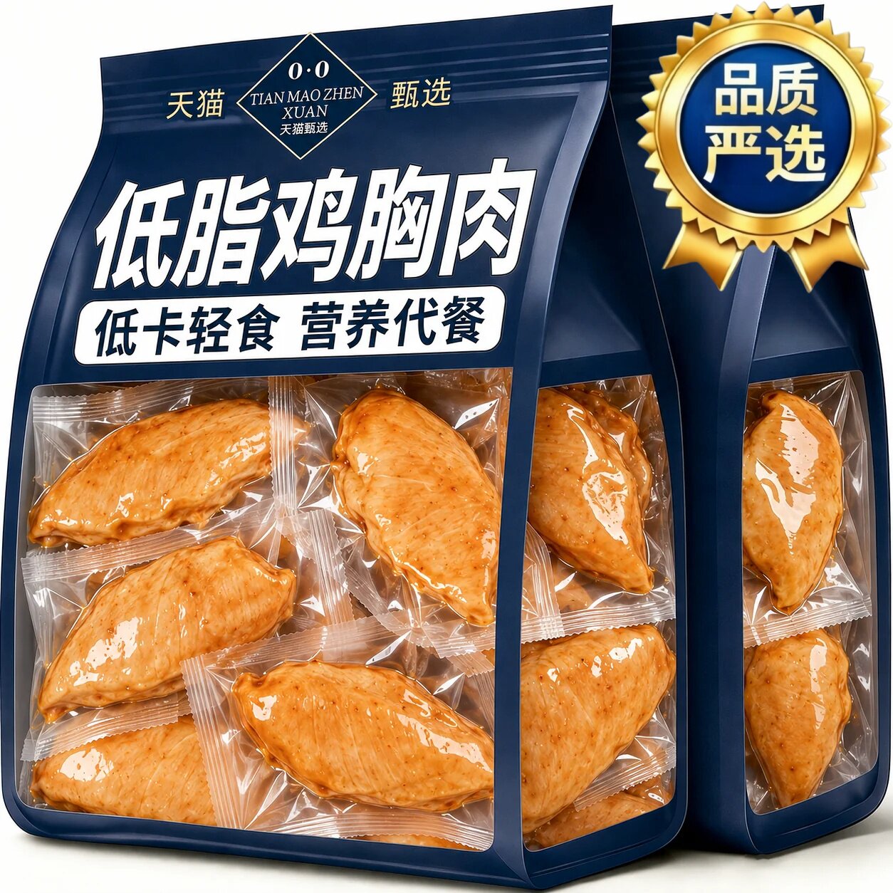 低脂鸡胸肉健身代餐开袋即食减脂期肥代餐饱腹解馋休闲健康零食品