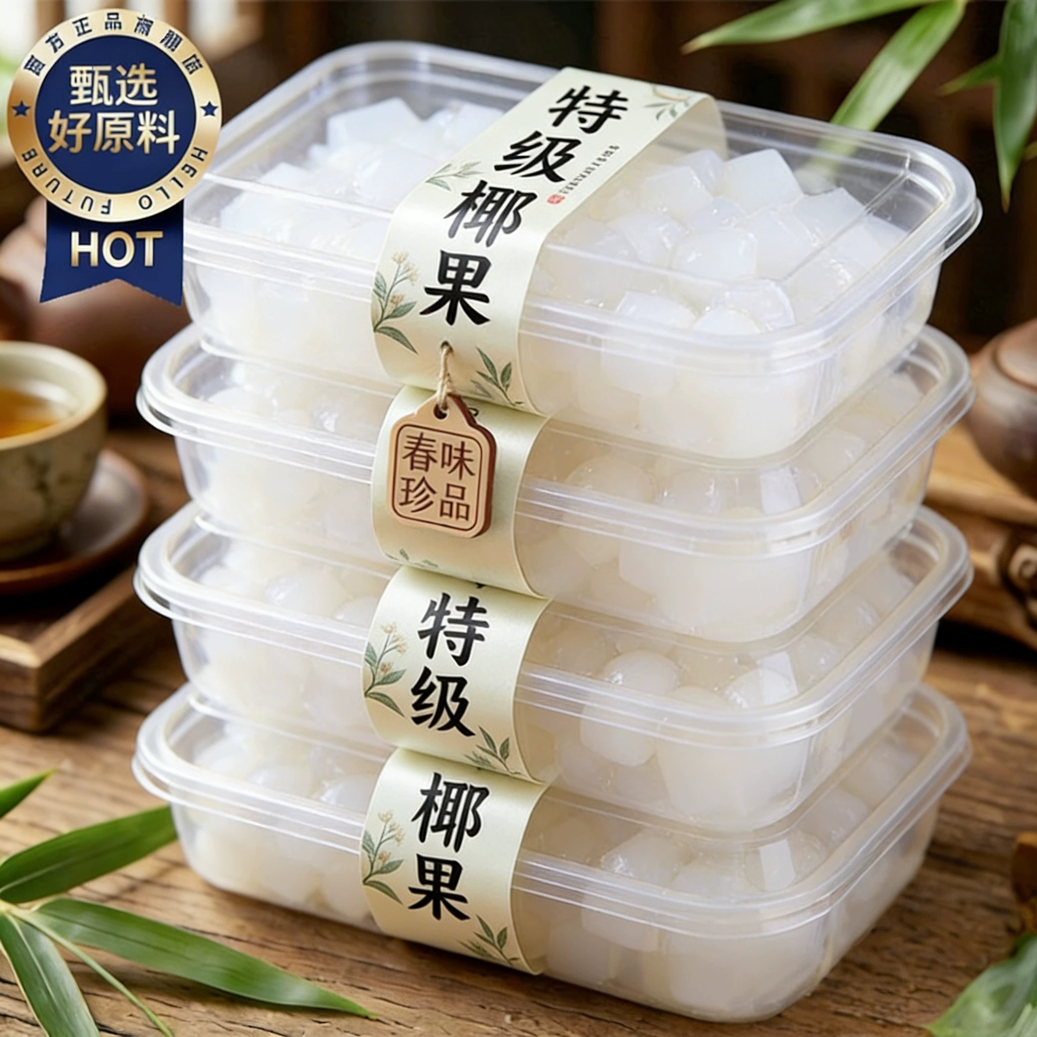 特级海南原产椰果奶茶专用官方旗舰店正宗椰果肉粒冰粉烧仙草配料