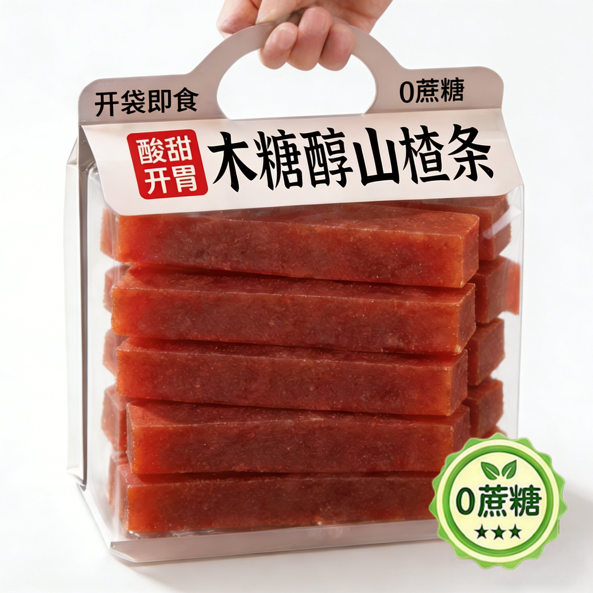 纯天然山楂糕无添加旗舰店木糖醇山楂条酸甜开胃儿童0添独立包装